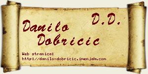 Danilo Dobričić vizit kartica